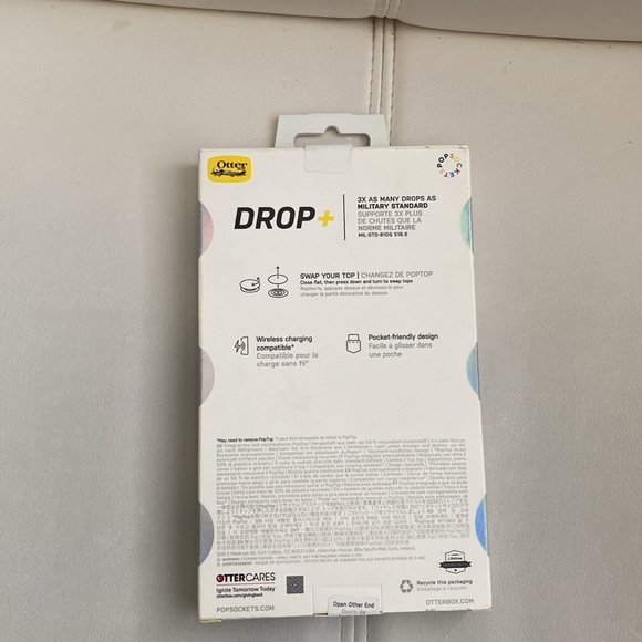 New OtterBox Apple iPhone 14 Plus Pop Symmetry  Series Case Black Stars Glitter - Picture 7 of 9